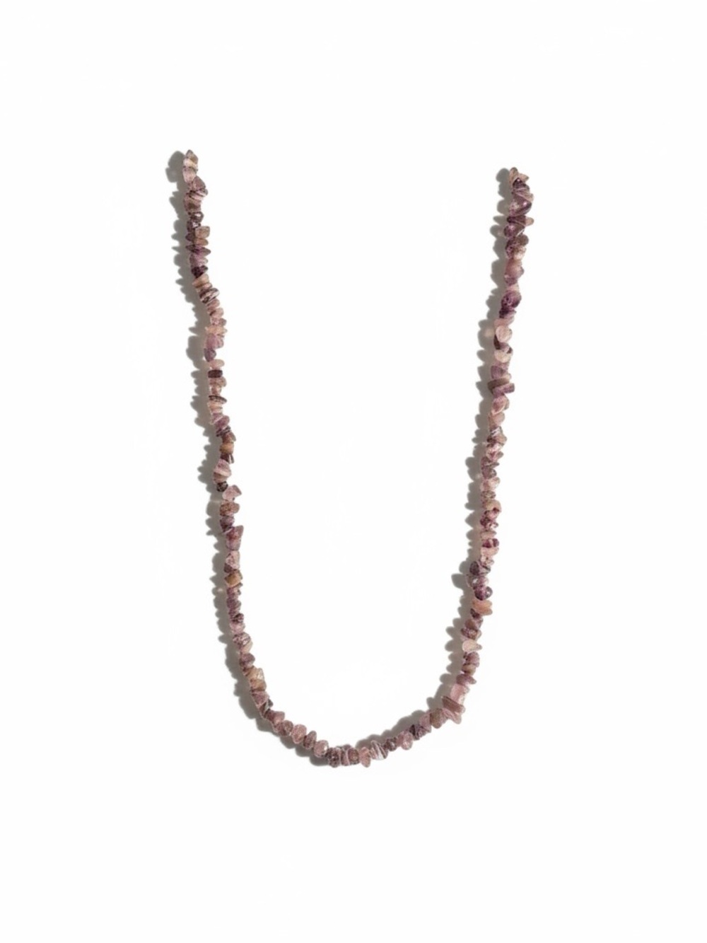 Amethyst Chip Beaded Necklace - Purple Calming Energy - Picture 4 of 8